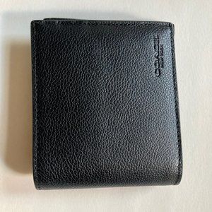 Black leather men Coach wallet